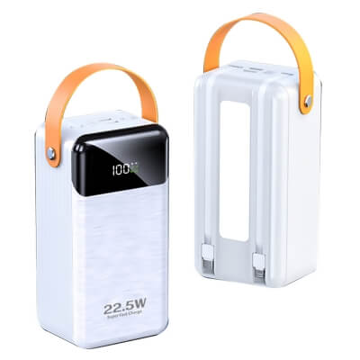 Фото: Внешний аккумулятор Power Bank 60000 mAh white (USB, Lightning, Type C)-2 Внешний аккумулятор Power Bank 60000 mAh white (USB, Lightning, Type C)-2