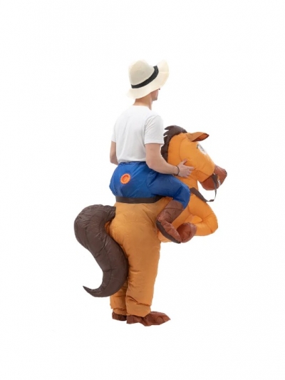 Фото: Надувной карнавальный костюм Всадник на лошади FZ1766-2 Надувной карнавальный костюм Всадник на лошади FZ1766-2