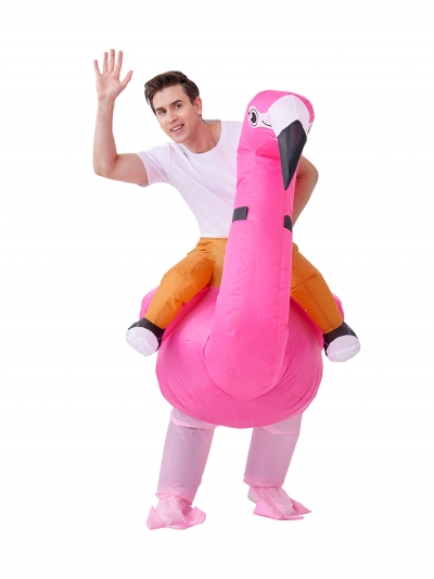 Фото: Надувной карнавальный костюм Всадник на фламинго FZ1666-2 Надувной карнавальный костюм Всадник на фламинго FZ1666-2