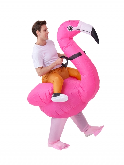 Фото: Надувной карнавальный костюм Всадник на фламинго FZ1666-4 Надувной карнавальный костюм Всадник на фламинго FZ1666-4